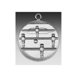 Medaille Tischfussball mit se  50mm, silberfarben in Metall