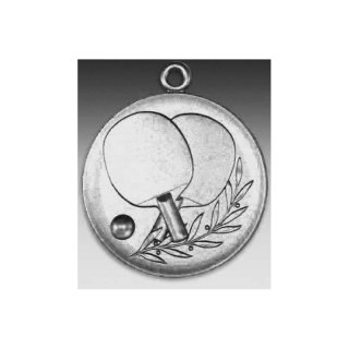 Medaille Tischtennis Schlger mit se  50mm, silberfarben in Metall