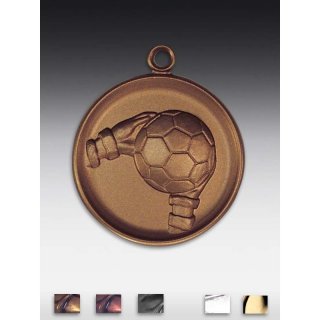 Medaille Torwart mit se  50mm, bronzefarben in Metall