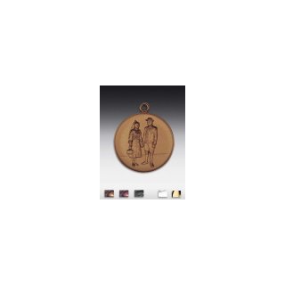 Medaille Trachtenpaar mit se  50mm,  bronzefarben, siber- oder goldfarben