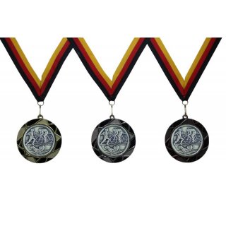 Medaille  Triathlon D=70mm in 3D, inkl.  22mm Band, 3er Serie