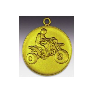 Medaille Tribike (Dreirad) mit se  50mm, goldfarben in Metall