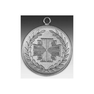 Medaille Turnerbundabzeichen mit se  50mm, silberfarben in Metall