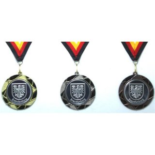 Medaille  Wappen Brandenburg  D=70mm in 3D, inkl.  22mm Band, 3er Serie