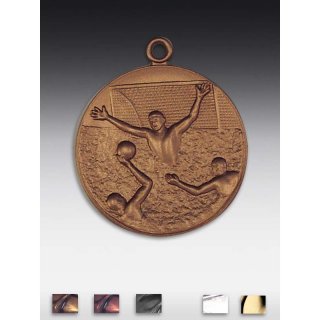 Medaille Wasserball mit se  50mm, bronzefarben in Metall