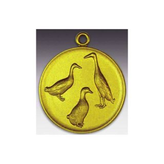 Medaille Wassergeflgel mit se  50mm, goldfarben in Metall