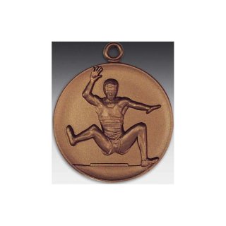 Medaille Weitsprung - Mnner mit se  50mm,  bronzefarben, siber- oder goldfarben