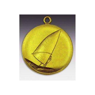 Medaille Windsurfing mit se  50mm, goldfarben in Metall