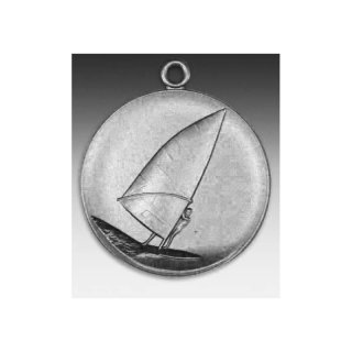 Medaille Windsurfing mit se  50mm, silberfarben in Metall