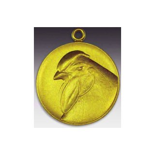 Medaille Wyandotten mit se  50mm, goldfarben in Metall