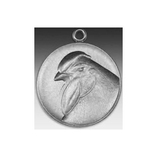 Medaille Wyandotten mit se  50mm, silberfarben in Metall