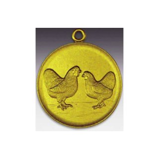 Medaille Zwergwyand mit se  50mm, goldfarben in Metall