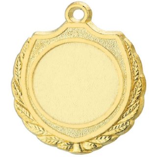 Medaille D=40mm,  gold  fr 25 mm Emblem,   Band, Emblem und Montage sind im Preis enthalten