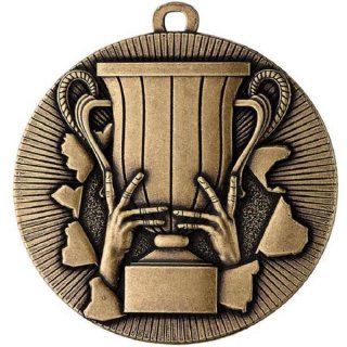 Medaille in gold, silber oder bronzefarben, Emblem, Band und Montage sind im Preis enthalten