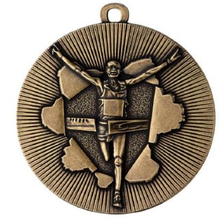 Medaille D=50mm Gold Laufen Material,   Band  und Montage sind im Preis enthalten