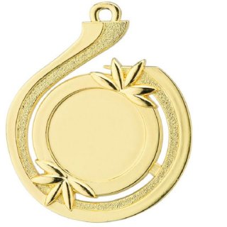 Medaille D=50mm, gold fr 50 mm Emblem,   Band, Emblem und Montage sind im Preis enthalten