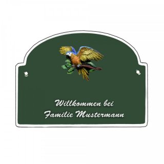 Namensschild Decoramic ist in vier Farbenlieferbar mit dem Motiv