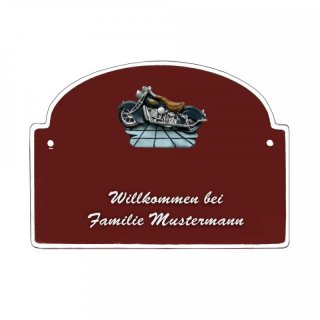 Namensschild - Namensschild Decoramic aus Arteliht groer Bogen  240x170mm  blau/weiss, aus Arteliht, Motiv Baum, Natur, Idylle