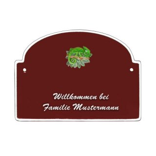 Namensschild - Namensschild Decoramic aus Arteliht groer Bogen  240x170mm  blau/weiss, aus Arteliht, Motiv Baum, Natur, Idylle