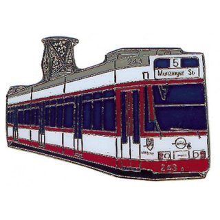 Pin Stadtbahn Freiburg rot/wei von Euro-Pokale