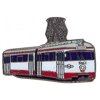 Pin Straenbahn Bremen rot/wei 4 Achsen* von Euro-Pokale