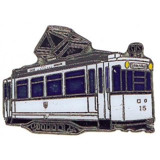 Pin Straenbahn Chemnitz wei/schwarz* von Euro-Pokale