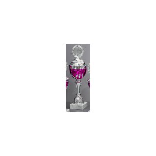 Pokal Amaya Silber Violett H=415 mm D=120 mm