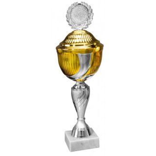 Pokal Antonia Silber-Gold H=420 mm D=140 mm