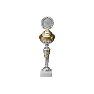 Pokal Clara Silber-Gold H=358 mm D=100 mm