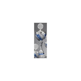 Pokal Daydream si-blau H.485 mm D.160 mm mit Marmorsockel