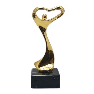 Pokal Figur Person goldfarben 24 cm