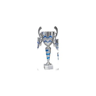 Pokal Leoni Silber-Blau H=460 mm D=140 mm