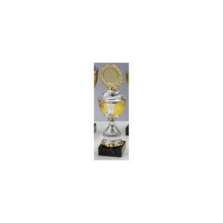 Pokal Pilar Silber-Gold H=297 mm D=90 mm