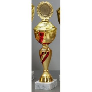 Pokal go-ro. H383mm Nerina 100, Marmor 75x30mm wei