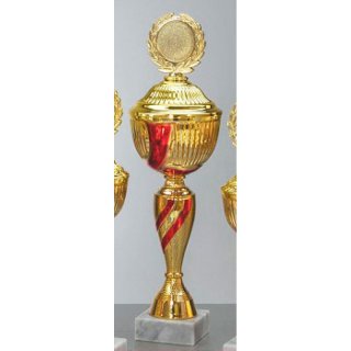 Pokal go-ro. H423mm Nerina 120, Marmor 80x30mm wei