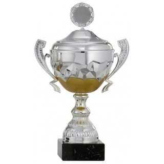 Pokal mit Henkel silber-gold Serie Belinda in 6 Unterschiedlichen Hhen