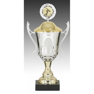 Henkelpokal silber/gold 44 cm