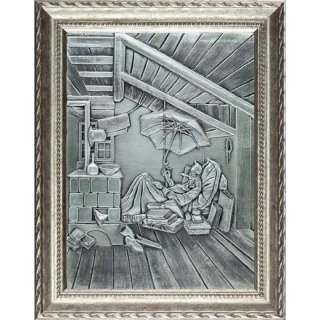 Relief aus Zinn 44x34cm