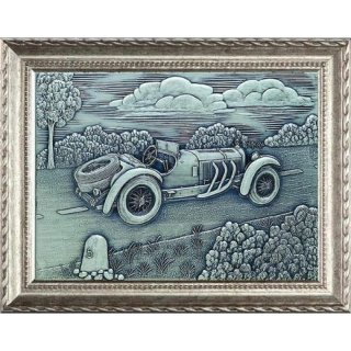 Relief aus Zinn 44x34cm