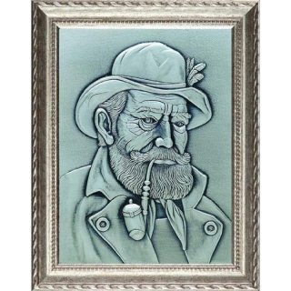 Relief aus Zinn 44x34cm
