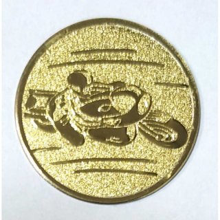 Rennmotorrad (25) mm goldfarben