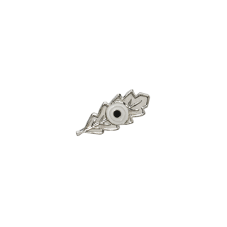 Schtzenabzeichen, 22 mm versilbert, mit langer Nadel