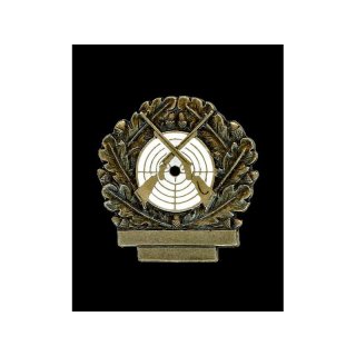 Schtzenabzeichen, 31 mm,  bronzefarbig, mit Sicherheitsnadel