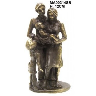 Skulptur Familie mit Tochter 12 cm