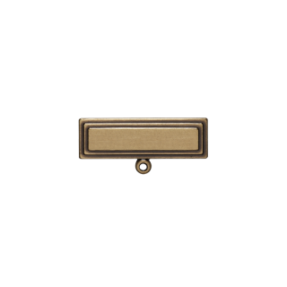 Spange, 37 x 12 mm  bronzebarbig mit Sicherheitsnadel  und Ose