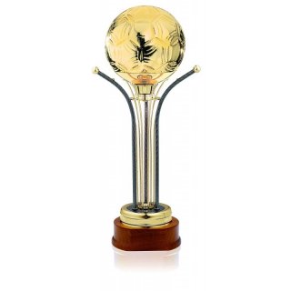 Trophen Fuball  in Feinkeramik goldenen Oberflchen  26cm H=47cm Preise incl. Gravurschild und Gravur auf dem Sockel.