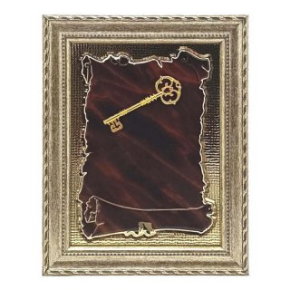 �bergabeschl�ssel Taga gold-rot/braun 24x19 cm  inkl. Textgravur