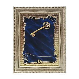 �bergabeschl�ssel Taga gold-blau 24x19 cm  inkl. Textgravur