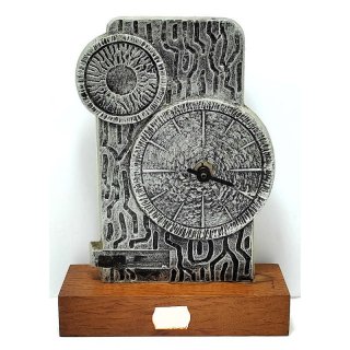 Uhr in Designer-Lok Marmor 22 cm inkl. Gravurschild und Textgravur