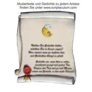 Urkunde Decoramic 180x220mm  sandfarben, Artelith Motiv Mond